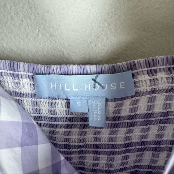 Hill House Daphne Dress Lilac Purple Gingham Clip Dot Check Cottagecore Small - Picture 7 of 13